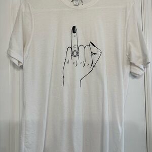 White Graphic engagement T-Shirt
